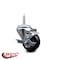 Service Caster 3 Inch Black Polyurethane Wheel Swivel 34 Inch Threaded Stem Caster with Brake SCC SCC-TS20S314-PPUB-BLK-TLB-34212 - alternate 4